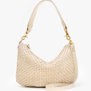 Clare V Moyen Messenger - Cream Woven Checker